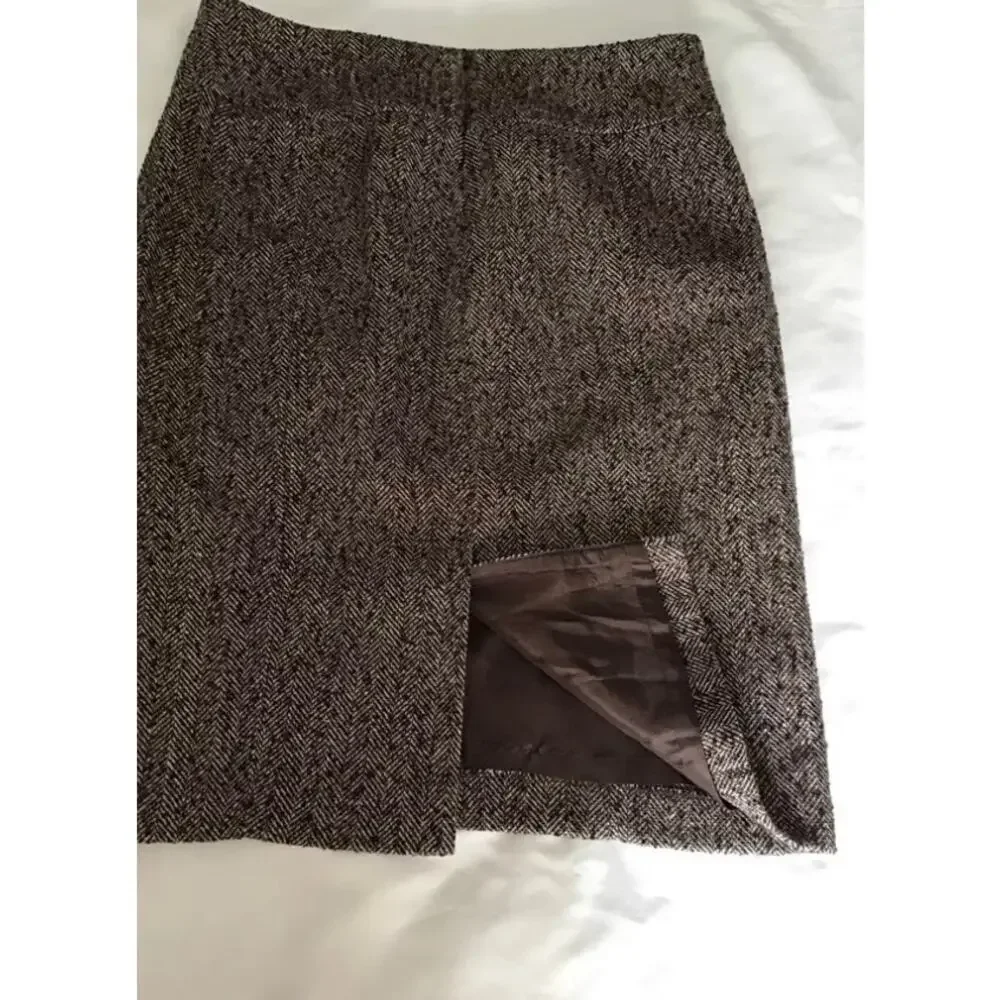 Michael Kors Size 10 brown tweed pencil skirt